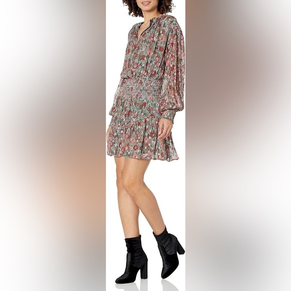 RAMY BROOK Blake Print Long Sleeve Minidress (D8) - Picture 3 of 13
